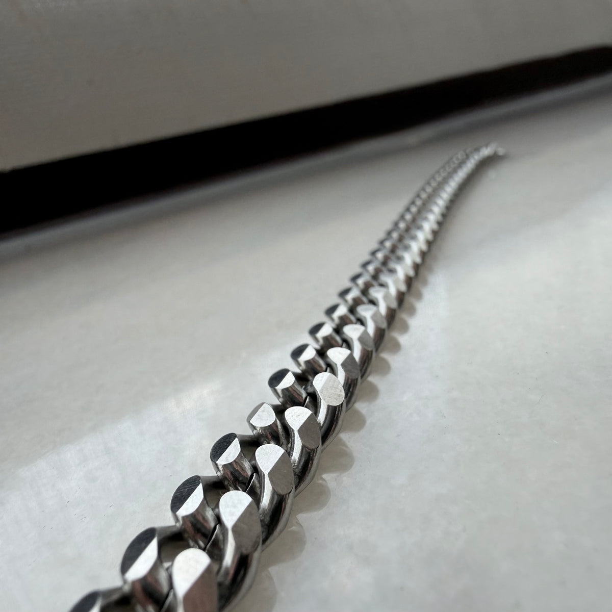 Silver Cuban Bracelet – Men's Edition