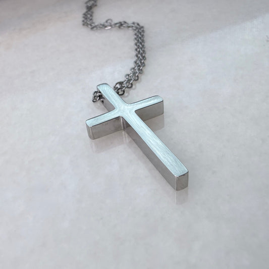Cross Pendant Silver Necklace