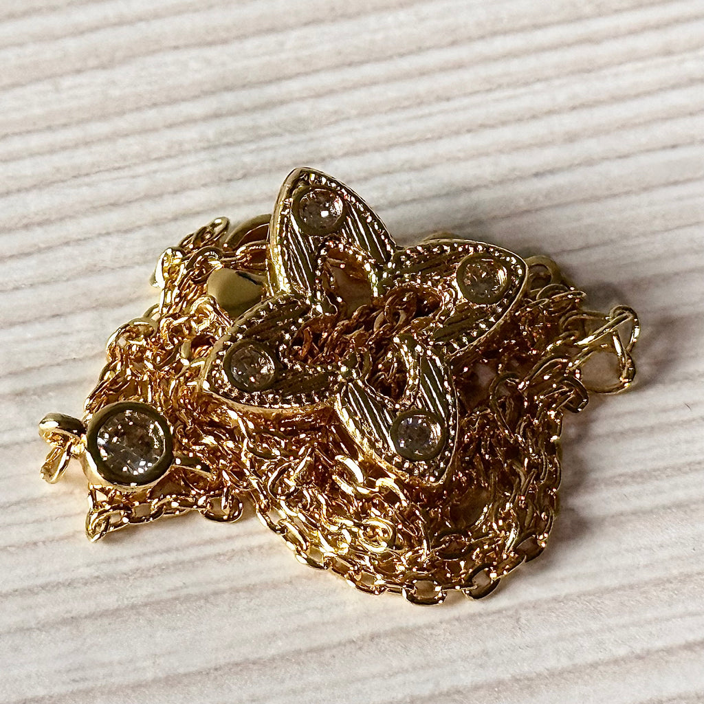 Trèfle – Gold Collar Necklace with Clover Charm